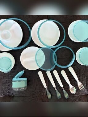 OXO Tot Baby Feeding Set | 19 Pieces | Blue